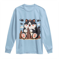 Cute Catzilla Long Sleeve Shirt The Ruler Of All Cute And Destructive Funny - Wonder Print Shop