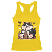 Cute Catzilla Racerback Tank Top The Ruler Of All Cute And Destructive Funny - Wonder Print Shop