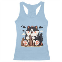 Cute Catzilla Racerback Tank Top The Ruler Of All Cute And Destructive Funny - Wonder Print Shop