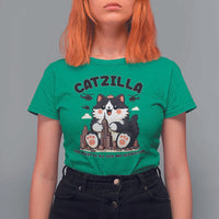 Cute Catzilla T Shirt For Women The Ruler Of All Cute And Destructive Funny - Wonder Print Shop