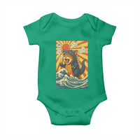 Catzilla Baby Onesie Kawaii Cat Monster Japanese Sun Wave Art - Wonder Print Shop