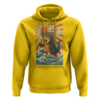 Catzilla Hoodie Kawaii Cat Monster Japanese Sun Wave Art - Wonder Print Shop
