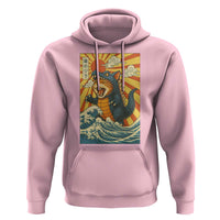 Catzilla Hoodie Kawaii Cat Monster Japanese Sun Wave Art - Wonder Print Shop