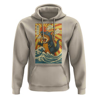Catzilla Hoodie Kawaii Cat Monster Japanese Sun Wave Art - Wonder Print Shop