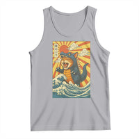 Catzilla Tank Top Kawaii Cat Monster Japanese Sun Wave Art - Wonder Print Shop