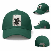 Samurai Cat Baseball Cap Japanese Sumie Cat Warrior Art