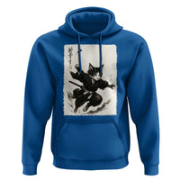 Samurai Cat Hoodie Japanese Sumie Cat Warrior Art - Wonder Print Shop