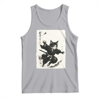 Samurai Cat Tank Top Japanese Sumie Cat Warrior Art - Wonder Print Shop