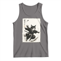 Samurai Cat Tank Top Japanese Sumie Cat Warrior Art - Wonder Print Shop