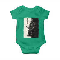 Samurai Bigfoot Baby Onesie Japanese Vintage Graphic Sumie Warrior Art - Wonder Print Shop