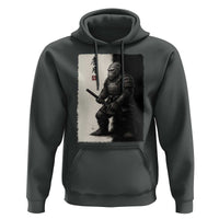 Samurai Bigfoot Hoodie Japanese Vintage Graphic Sumie Warrior Art - Wonder Print Shop