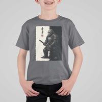Samurai Bigfoot T Shirt For Kid Japanese Vintage Graphic Sumie Warrior Art - Wonder Print Shop