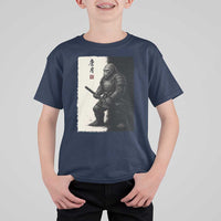 Samurai Bigfoot T Shirt For Kid Japanese Vintage Graphic Sumie Warrior Art - Wonder Print Shop