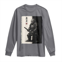 Samurai Bigfoot Long Sleeve Shirt Japanese Vintage Graphic Sumie Warrior Art - Wonder Print Shop