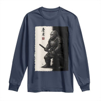 Samurai Bigfoot Long Sleeve Shirt Japanese Vintage Graphic Sumie Warrior Art - Wonder Print Shop
