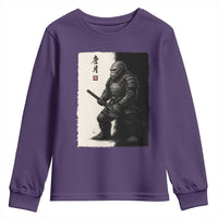 Samurai Bigfoot Youth Sweatshirt Japanese Vintage Graphic Sumie Warrior Art - Wonder Print Shop