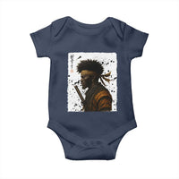 Afro American Samurai Baby Onesie Japanese Vintage Graphic Sumie Katana - Wonder Print Shop