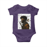 Afro American Samurai Baby Onesie Japanese Vintage Graphic Sumie Katana - Wonder Print Shop