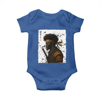 Afro American Samurai Baby Onesie Japanese Vintage Graphic Sumie Katana - Wonder Print Shop