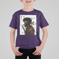 Afro American Samurai T Shirt For Kid Japanese Vintage Graphic Sumie Katana - Wonder Print Shop