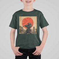 Japanese Samurai T Shirt For Kid Warrior With Katana Vintage Ukiyoe Style - Wonder Print Shop