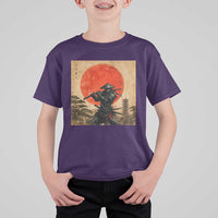 Japanese Samurai T Shirt For Kid Warrior With Katana Vintage Ukiyoe Style - Wonder Print Shop