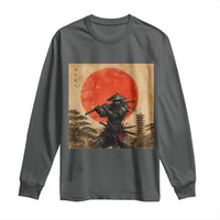 Japanese Samurai Long Sleeve Shirt Warrior With Katana Vintage Ukiyoe Style - Wonder Print Shop