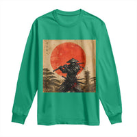 Japanese Samurai Long Sleeve Shirt Warrior With Katana Vintage Ukiyoe Style - Wonder Print Shop