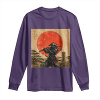 Japanese Samurai Long Sleeve Shirt Warrior With Katana Vintage Ukiyoe Style - Wonder Print Shop