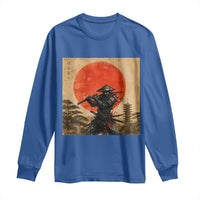 Japanese Samurai Long Sleeve Shirt Warrior With Katana Vintage Ukiyoe Style - Wonder Print Shop