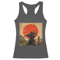 Japanese Samurai Racerback Tank Top Warrior With Katana Vintage Ukiyoe Style - Wonder Print Shop