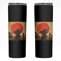 Japanese Samurai Skinny Tumbler Warrior With Katana Vintage Ukiyoe Style