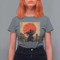 Japanese Samurai T Shirt For Women Warrior With Katana Vintage Ukiyoe Style - Wonder Print Shop