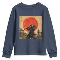 Japanese Samurai Youth Sweatshirt Warrior With Katana Vintage Ukiyoe Style - Wonder Print Shop