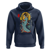 Horror Samurai Geisha Skull Hoodie Japanese Kimono And Katana - Wonder Print Shop