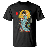 Horror Samurai Geisha Skull T Shirt Japanese Kimono And Katana - Wonder Print Shop