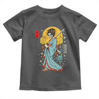 Horror Samurai Geisha Skull Toddler T Shirt Japanese Kimono And Katana - Wonder Print Shop