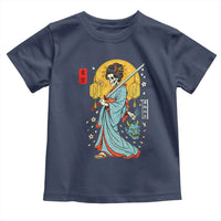 Horror Samurai Geisha Skull Toddler T Shirt Japanese Kimono And Katana - Wonder Print Shop