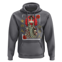 Gothic Japanese Geisha Skeleton Hoodie Wearing Kimono - Wonder Print Shop