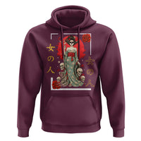 Gothic Japanese Geisha Skeleton Hoodie Wearing Kimono - Wonder Print Shop
