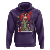 Gothic Japanese Geisha Skeleton Hoodie Wearing Kimono - Wonder Print Shop