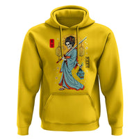 Gothic Samurai Geisha Skeleton Hoodie Japanese Kimono And Katana - Wonder Print Shop