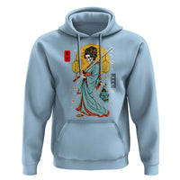 Gothic Samurai Geisha Skeleton Hoodie Japanese Kimono And Katana - Wonder Print Shop