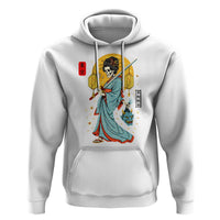 Gothic Samurai Geisha Skeleton Hoodie Japanese Kimono And Katana - Wonder Print Shop