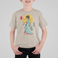 Gothic Samurai Geisha Skeleton T Shirt For Kid Japanese Kimono And Katana - Wonder Print Shop