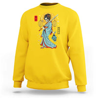 Gothic Samurai Geisha Skeleton Sweatshirt Japanese Kimono And Katana - Wonder Print Shop