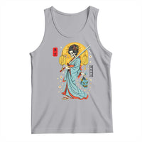 Gothic Samurai Geisha Skeleton Tank Top Japanese Kimono And Katana - Wonder Print Shop