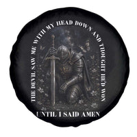 Christian Knight Templar Crusader Spare Tire Cover The Devil Saw Me With My Head Down And Thought He'd Won