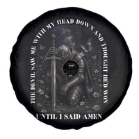 Christian Knight Templar Crusader Spare Tire Cover The Devil Saw Me With My Head Down And Thought He'd Won
