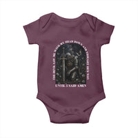 Christian Knight Templar Crusader Baby Onesie The Devil Saw Me With My Head Down And Thought He'd Won